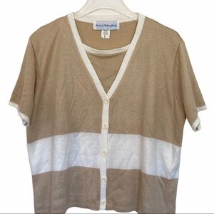 Norton McNaughton V-Neck Acrylic Pullover Sweater